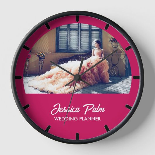 Foto Hochzeitsrosa Uhr (Vorderseite)