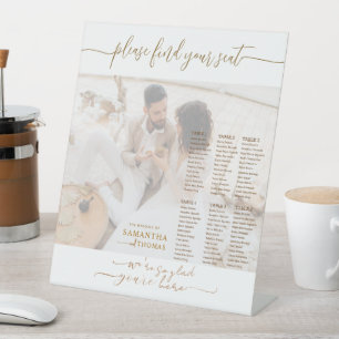 Foto-Hochzeitssattelschild für Couple Sockelschild