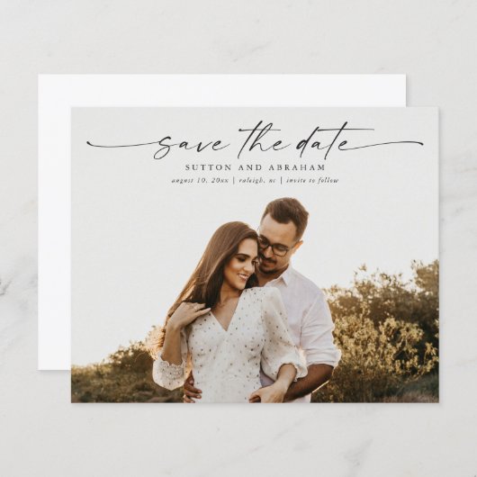 Foto Hochzeitsskripte speichern Sie die Datumskart (Vorne/Hinten)