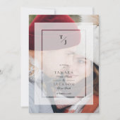 Foto Hochzeitsvellum-Transparenzinitialen Einladung (Vorderseite)