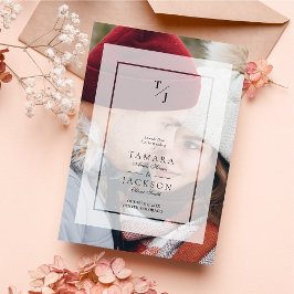 Foto Hochzeitsvellum-Transparenzinitialen Save The Date