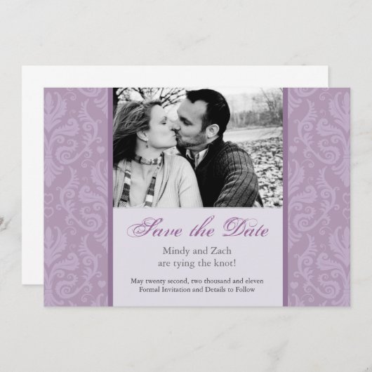 Foto Hochzeitsvorlage Save The Date (Vorne/Hinten)