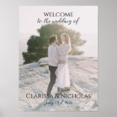 Foto Hochzeitszeichen vollständig anpassbar Poster (Vorne)