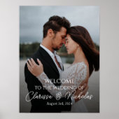 Foto Hochzeitszeichen vollständig anpassbar Poster (Vorne)