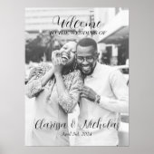 Foto Hochzeitszeichen vollständig anpassbar Poster (Vorne)