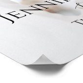 Foto Hochzeitszeichen vollständig anpassbar Poster (Ecke)