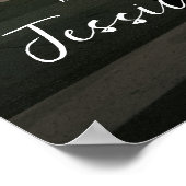 Foto Hochzeitszeichen vollständig anpassbar Poster (Ecke)