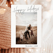 Foto Holiday Card | Boho Modern Christmas Card Dankeskarte