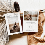 Foto Holiday Card | Boho Modern Christmas Card Dankeskarte<br><div class="desc">Diese schöne Foto Holiday Card verfügt über einen Bogen-Foto mit moderner Kalligraphie und einem minimalistischen Design. Editieren Sie die meisten Texte einfach, um Ihren Wunschstil und Ihre Urlaubsbotschaft anzupassen! Einfach mit Ihrem Text und Fotos anpassen! Das wunderschöne Foto der Familie wurde von der talentierten Amanda von Amanda Carter Fotografie aufgenommen....</div>