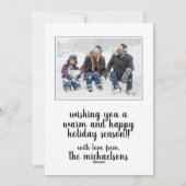 FOTO HOLIDAY CARD | Frohe Weihnachten Doodle Santa (Rückseite)