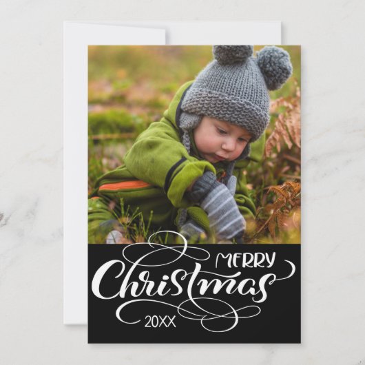 FOTO HOLIDAY CARD | Frohe Weihnachtsfeier Feiertagskarte (Vorderseite)