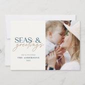 Foto Holiday Card für moderne Strandfamilie (Vorderseite)