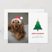 FOTO HOLIDAY CARD | Geometrischer Weihnachtsbaum Feiertagspostkarte (Vorne/Hinten)