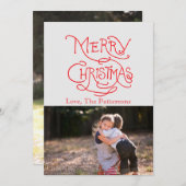 Foto Holiday Card: Typografie Frohe Weihnachten (Vorne/Hinten)