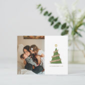 FOTO HOLIDAY CARD | Weihnachtsbaum Feiertagspostkarte (Stehend Vorderseite)