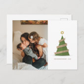 FOTO HOLIDAY CARD | Weihnachtsbaum Feiertagspostkarte (Vorne/Hinten)