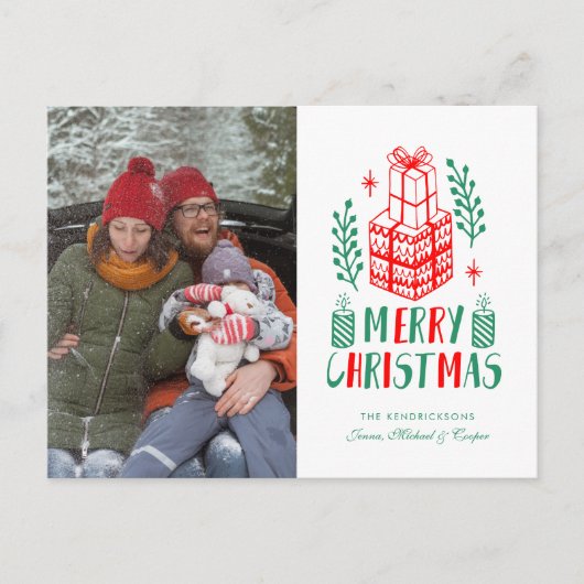 FOTO HOLIDAY CARD | Weihnachtsgeschenke Feiertagspostkarte (Vorderseite)