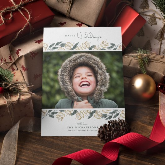 FOTO HOLIDAY CARD | Weihnachtskiefern Feiertagskarte