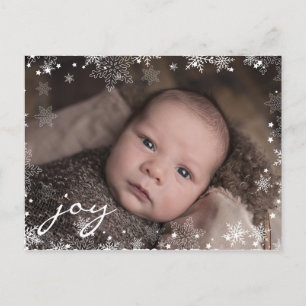 FOTO HOLIDAY CARD Winterweihnachtsschneeflocken Feiertagspostkarte
