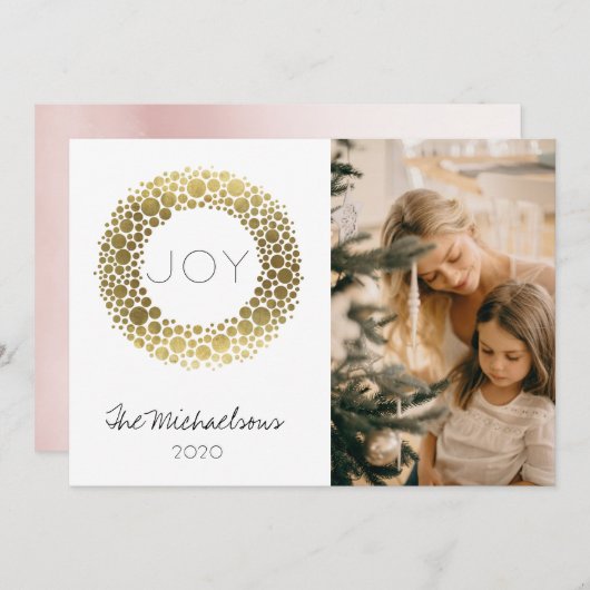 Foto Holiday Feiertagskarte (Vorne/Hinten)