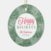 Foto Holiday Foliage Keramik Ornament (Links)