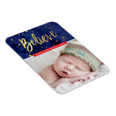 FOTO HOLIDAY Gold glauben magische Weihnachten Magnet (Rechte Seite)
