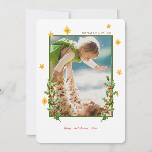 Foto Holiday Greenery Einladung (Vorderseite)