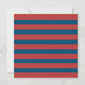 Foto Holiday Joy | Blue Red Strip Card Einladung (Rückseite)