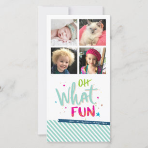 FOTO HOLIDAY oh was lustige Kinder bunte Weihnacht Feiertagskarte