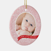 FOTO HOLIDAY ORNAMENT niedliches Wintergrün rosa (Rechts)