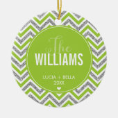 FOTO HOLIDAY ORNAMENT ZICKZACK GLITZER LIMON (Vorne)