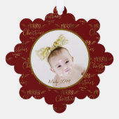 Foto Holiday Paper Weihnachtsschmuckkarte Ornament Karte (Rückseite)