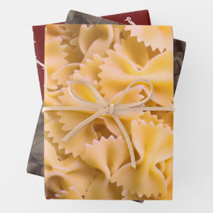 Foto Holiday - Pasta und Schokoladenstücke Geschenkpapier Set