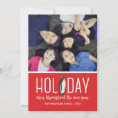 Foto Holiday Penguin Cheer Feiertagskarte (Vorderseite)