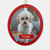 Foto Holiday Pet Keramik Ornament (Links)