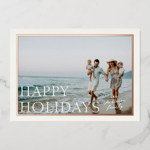 Foto Holiday Simplicity Foil Card Folien Feiertagskarte