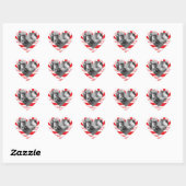 Foto Holiday Stickers: Candy Cane Herzrahmen Herz-Aufkleber (Blatt)