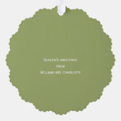 Foto Holiday Wreath Personalisiert Weihnachten Ornament Karte (Rückseite)