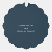 Foto Holiday Wreath Personalisiert Weihnachten Ornament Karte (Rückseite)