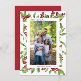 Foto Holly and Watercolor Greenerity Card Einladung