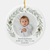Foto Holly Wreath 2025 Keramik Ornament (Hinten)
