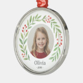 Foto Holly Wreath 2025 Ornament Aus Metall (Links)