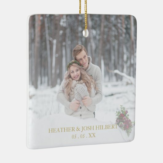 Foto Holly zweigt unsere ersten Verheirateten Weih Keramikornament (Rechts)