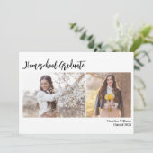 Foto Homeschool Abschluss Ankündigung (Stehend Vorderseite)