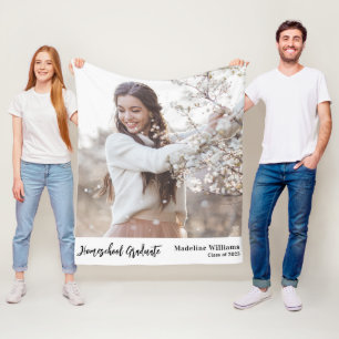 Foto Homeschool Abschluss Fleecedecke