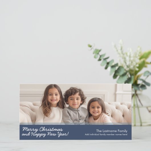 Foto Horizontal oder Panorama Frohe Weihnachten (Stehend Vorderseite)