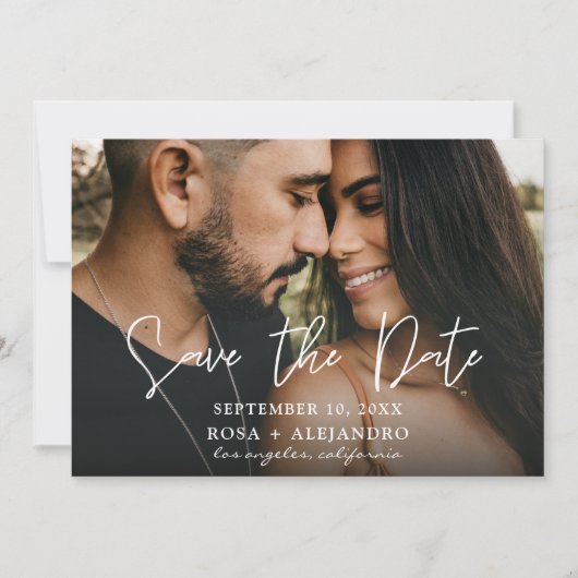 Foto - Horizontal Save the Date Einladung (Vorderseite)