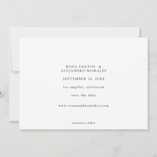 Foto - Horizontal Save the Date Einladung (Rückseite)