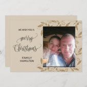 Foto Horizontal Weihnachtswohnung Feiertagskarte (Vorne/Hinten)