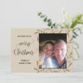 Foto Horizontal Weihnachtswohnung Feiertagskarte (Stehend Vorderseite)